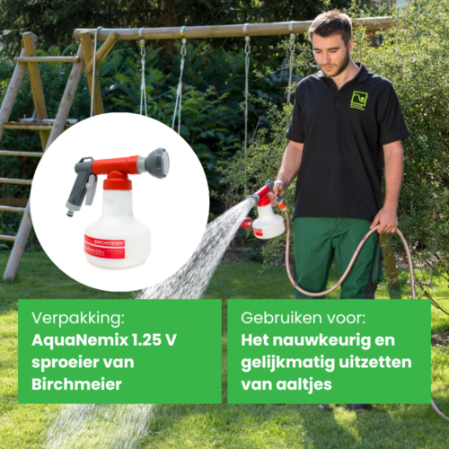 Birchmeier AquaNemix sproeier voor aaltjes gebruik